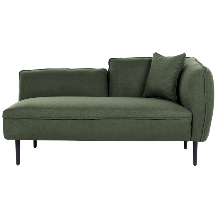 Beliani - CHEVANNES - Chaise longue - Donkergroen - Bouclé