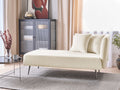 Beliani - RIOM - Chaise longue - Gebroken wit - Rechterzijde - Bouclé