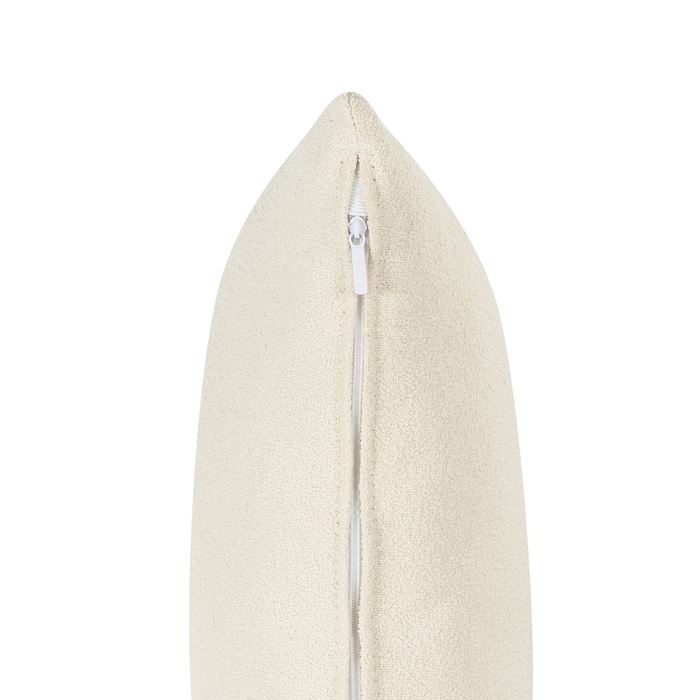 Beliani - RIOM - Chaise longue - Gebroken wit - Rechterzijde - Bouclé