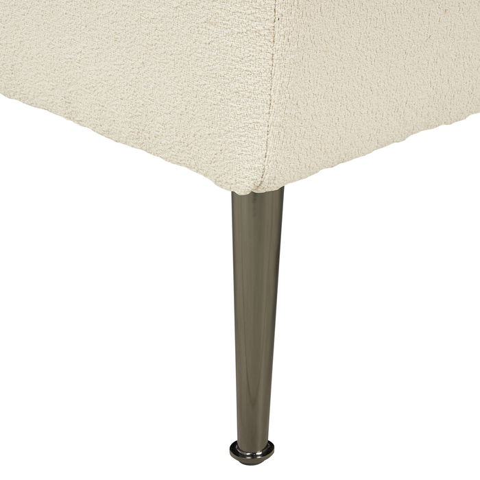 Beliani - RIOM - Chaise longue - Gebroken wit - Rechterzijde - Bouclé