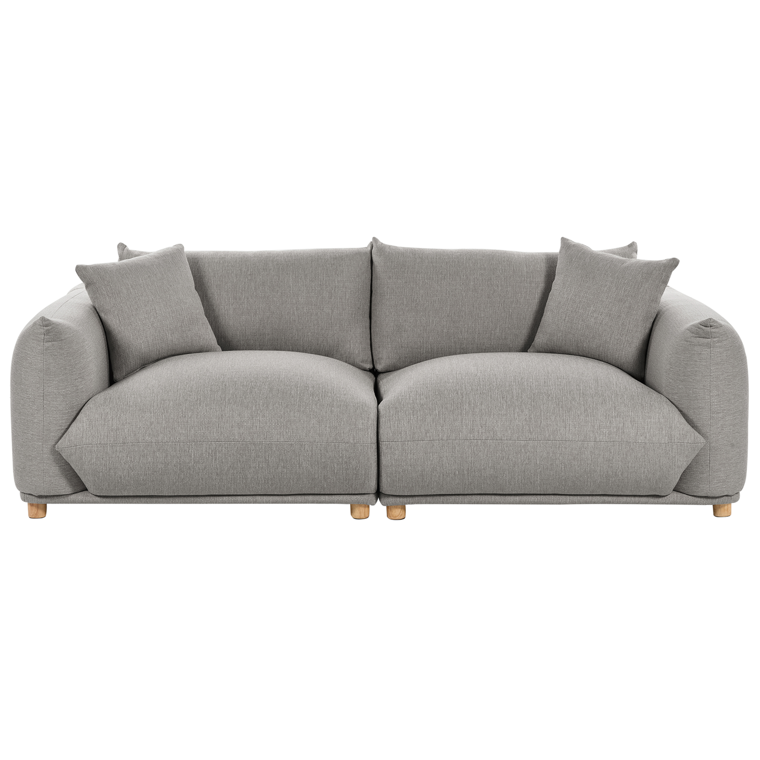 Beliani - LUVOS - Driezitsbank - Lichtgrijs - Polyester