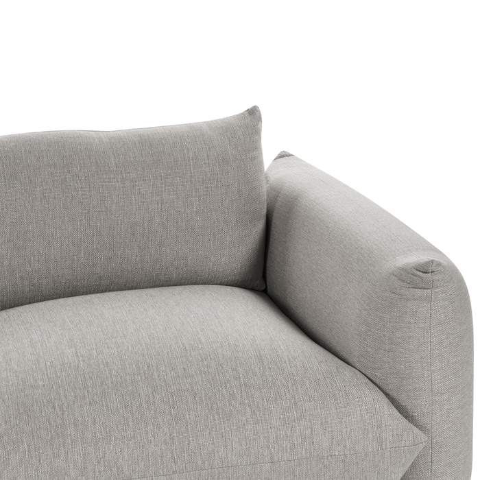 Beliani - LUVOS - Driezitsbank - Lichtgrijs - Polyester