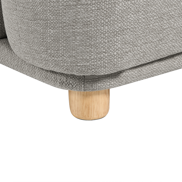 Beliani - LUVOS - Driezitsbank - Lichtgrijs - Polyester