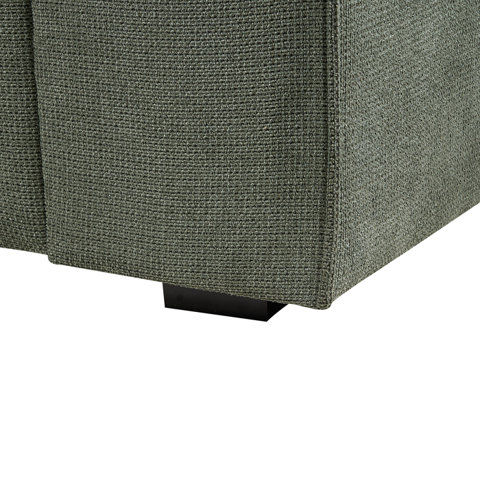 Beliani - VISKAN - Driezitsbank - Donkergroen - Chenille