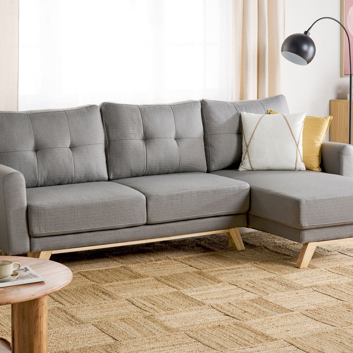 Beliani - SIRO - Slaapbank - Grijs - Linkszijdig - Polyester