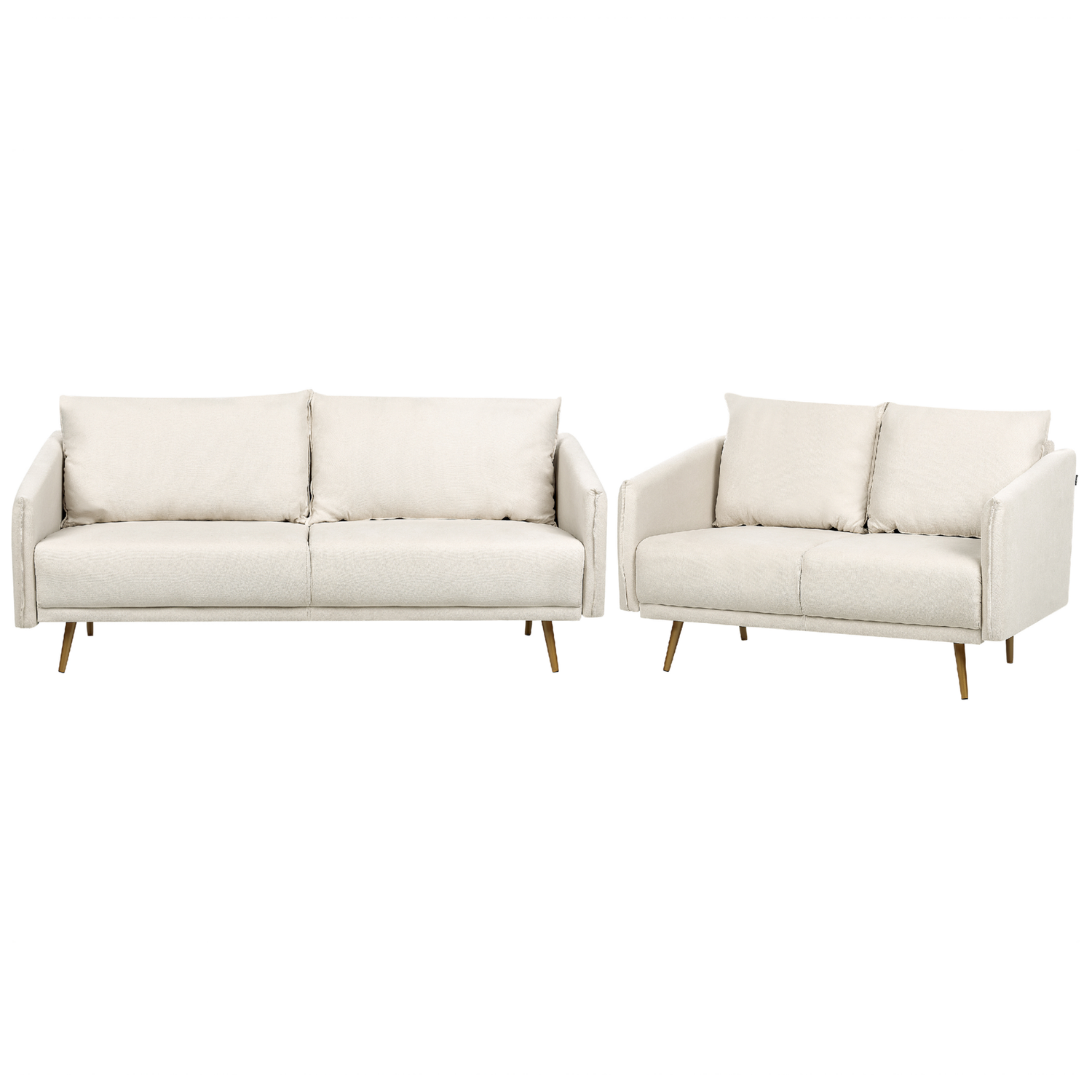 Beliani - MAURA - Woonkamerset - Lichtbeige - Polyester