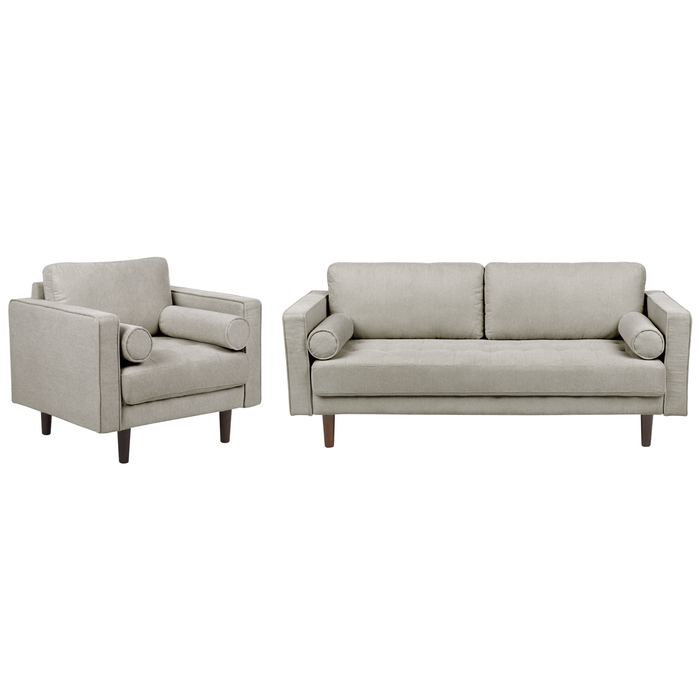 Beliani - NURMO - Woonkamer set 4-zits - Taupe - Polyester