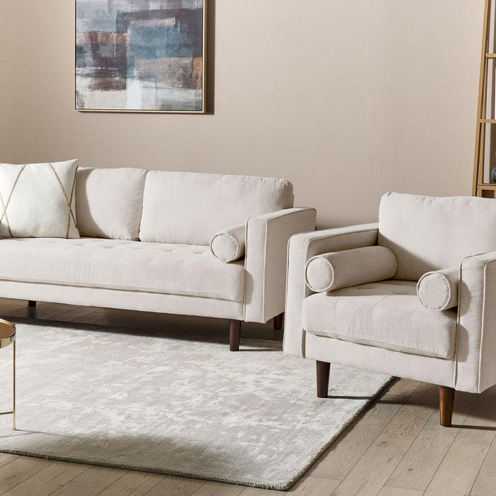 Beliani - NURMO - Woonkamer set 4-zits - Lichtbeige - Polyester