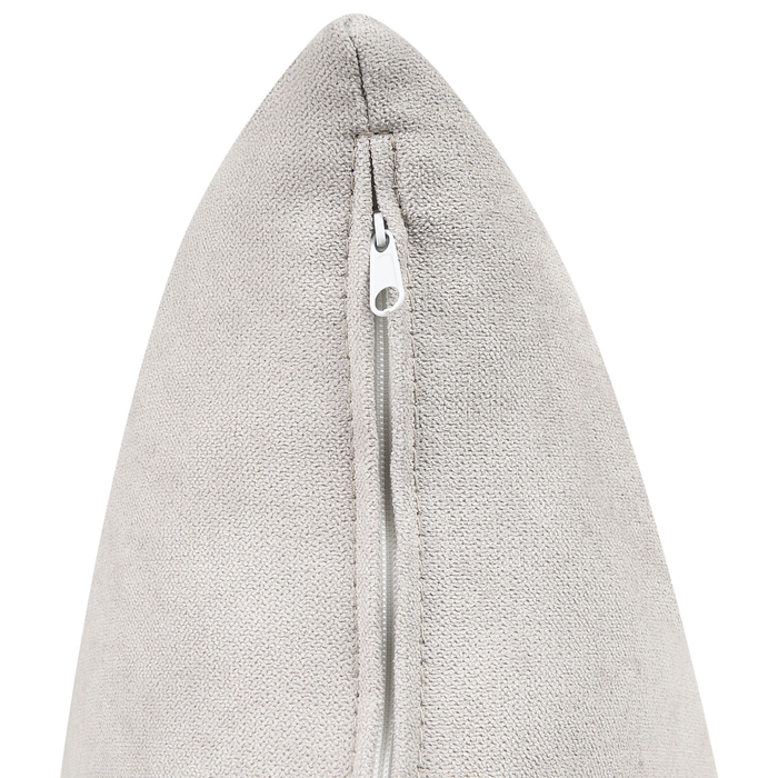 Beliani - LE CRAU - Chaise longue - Lichtgrijs - Linkszijdig - Stof