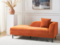 Beliani - LE CRAU - Chaise longue - Oranje - Rechtszijdig - Fluweel