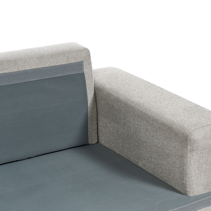 Beliani - ALLA - Driezitsbank - Lichtgrijs - Polyester