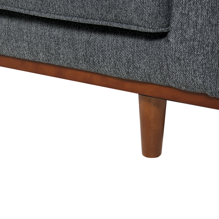 Beliani - SKAULE - Driezitsbank - Donkergrijs - Polyester