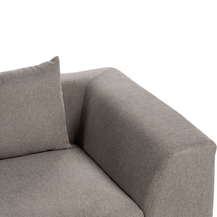 Beliani - LERMON - Driezitsbank - Bruin - Polyester