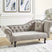 Beliani - LATTES II - Chaise longue - Taupe - Rechterzijde - Fluweel