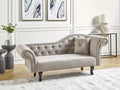 Beliani - LATTES II - Chaise longue - Taupe - Rechterzijde - Fluweel