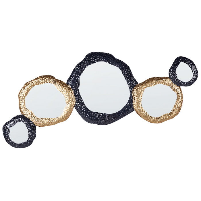 Beliani - CHARNY - Wandspiegel - Goud|Zwart - 109 x 44 cm - Metaal