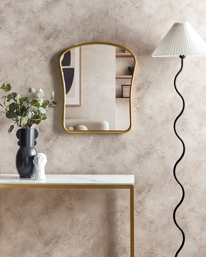 Beliani - NOTH - Wandspiegel - Goud - 45 x 52 cm - Metaal