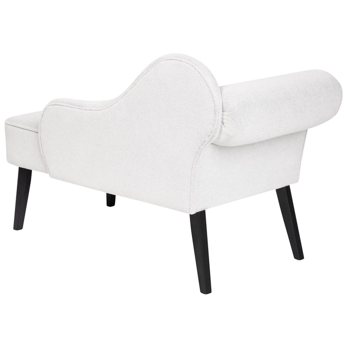 Beliani - BIARRITZ - Chaise longue - Wit - Linkerzijde - Polyester