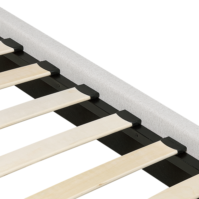 Beliani-CORIO-Tweepersoonsbed-Lichtgrijs-160 x 200 cm-Polyester