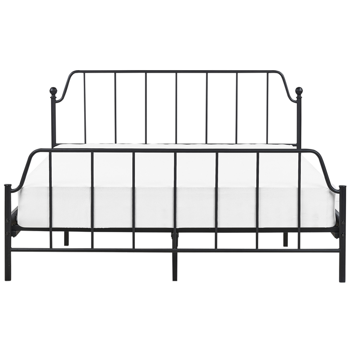 Beliani - MAURESSAC - Tweepersoonsbed - Zwart - 160 x 200 cm - Metaal