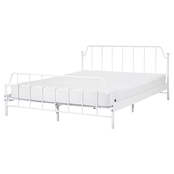 Beliani - MAURESSAC - Tweepersoonsbed - Wit - 160 x 200 cm - Metaal