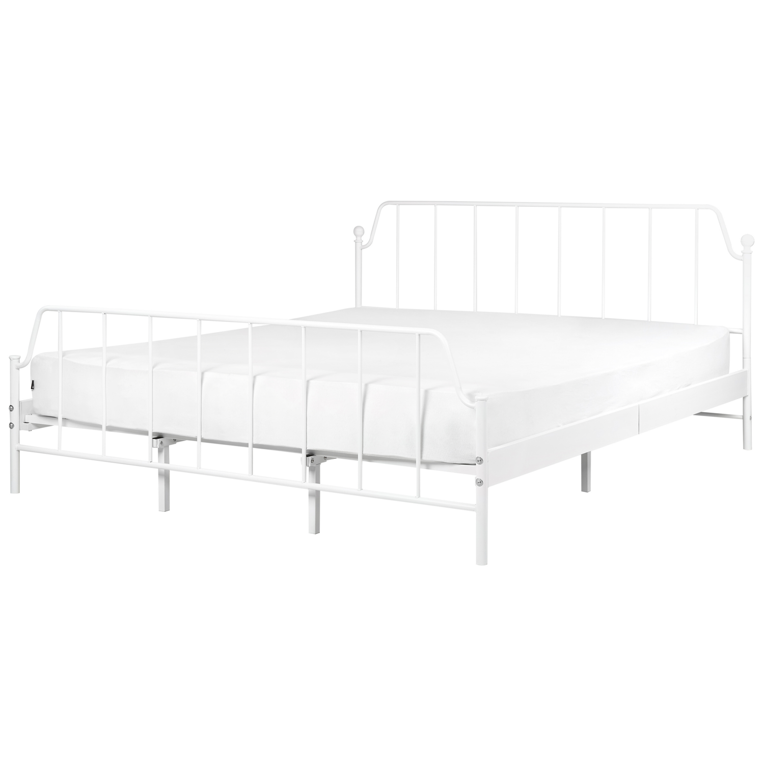 Beliani - MAURESSAC - Tweepersoonsbed - Wit - 180 x 200 cm - Metaal