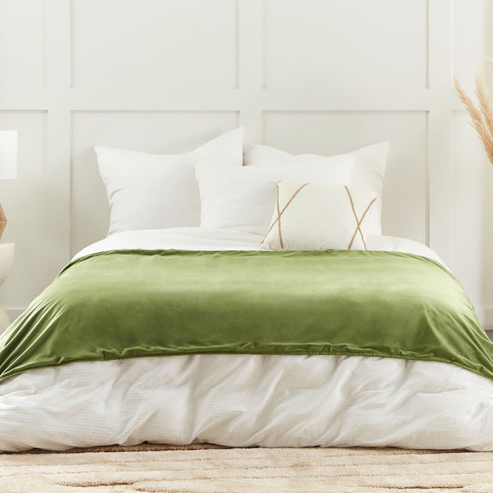 Beliani-RHEA-Verzwaringsdeken hoes-Donkergroen-120 x 180 cm-Polyester