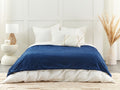 Beliani-CALLISTO-Verzwaringsdeken hoes-Blauw-135 x 200 cm-Polyester