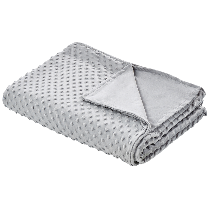 Beliani-CALLISTO-Verzwaringsdeken hoes-Grijs-120 x 180 cm-Polyester