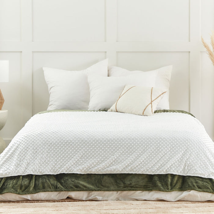 Beliani-CALLISTO-Verzwaringsdeken hoes-Wit-135 x 200 cm-Polyester