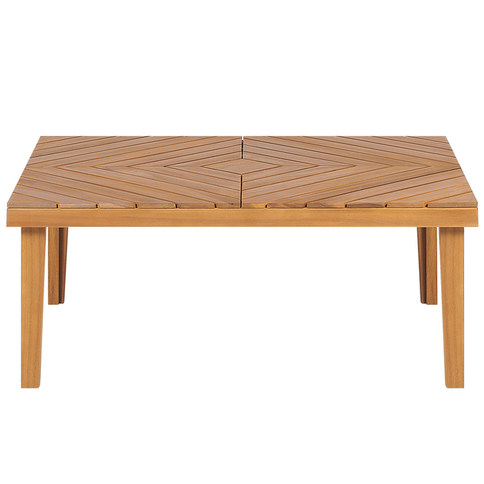 Beliani-BARATTI-Loungeset voor 4-Lichte houtkleur|Beige-Acaciahout