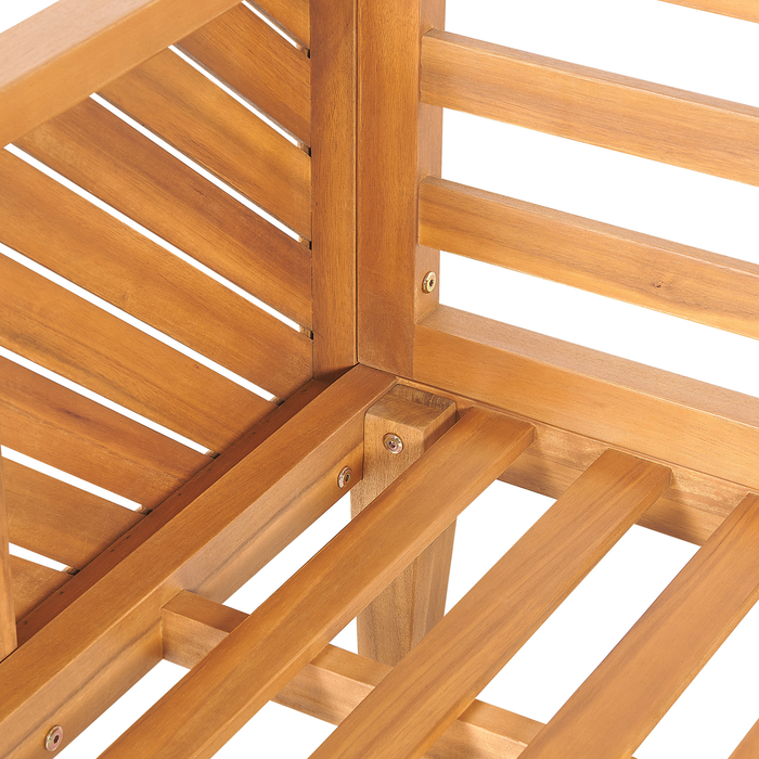 Beliani-BARATTI-Loungeset voor 4-Lichte houtkleur|Beige-Acaciahout