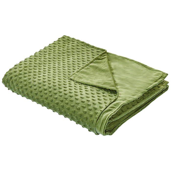 Beliani-CALLISTO-Verzwaringsdeken hoes-Groen-120 x 180 cm-Polyester