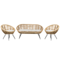 Beliani - MARATEA - Loungeset 4-zits - Lichtbeige - Rotan