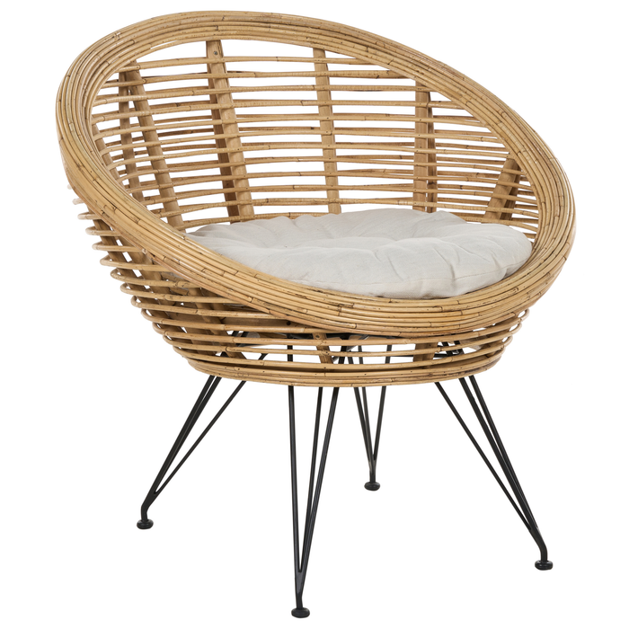 Beliani - MARATEA - Loungeset 4-zits - Lichtbeige - Rotan