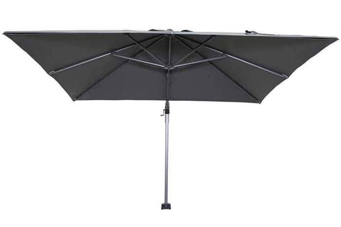 GI Hawaii zweefparasol 300 x 300 cm. - Donker grijs - met voet en hoes