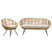 Beliani - MARATEA - Loungeset - Lichtbeige - Rotan