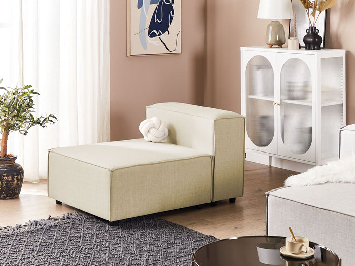 Beliani - APRICA - 1-zitsbank - Beige - Linnen