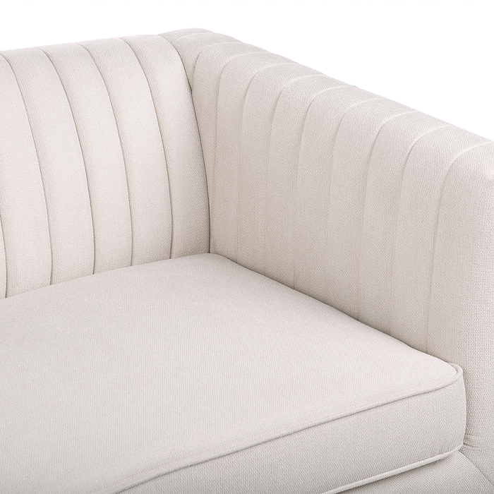 Beliani - SKAULE - Driezitsbank - Beige - Polyester