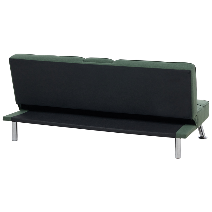 Beliani - ROXEN - Slaapbank 3-zits - Donkergroen - Polyester