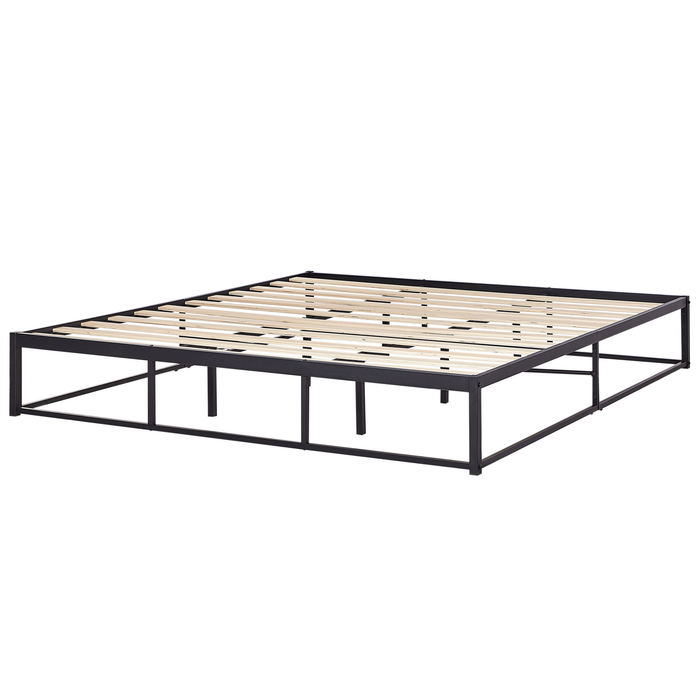 Beliani - VIRY - Tweepersoonsbed - Zwart - 180 x 200 cm - Metaal