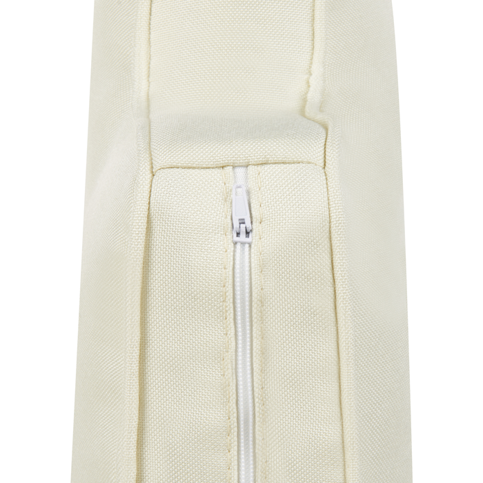 Beliani - LOKKA - Driezitsbank - Gebroken wit - Polyester