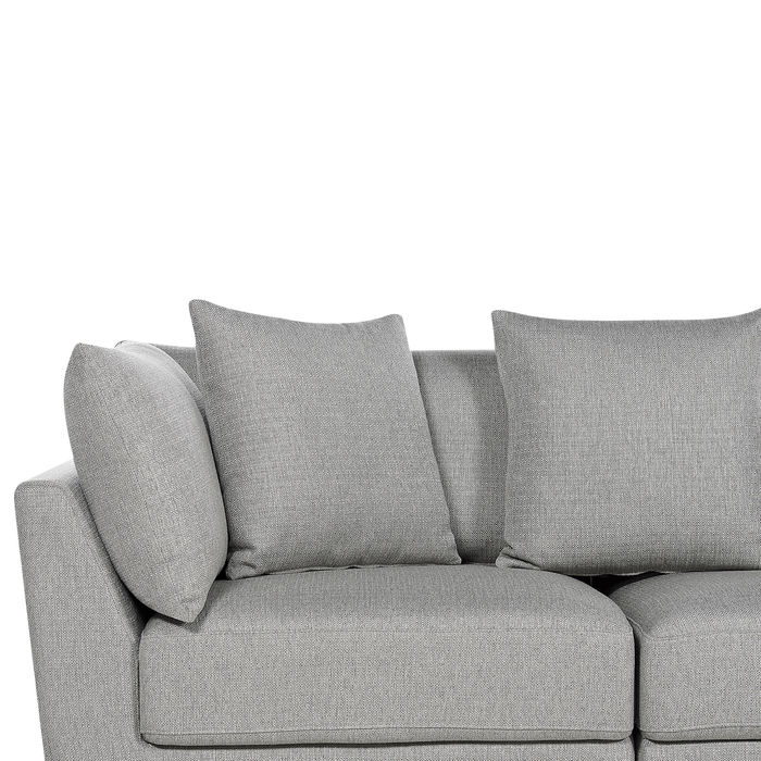 Beliani - SIGTUNA - Driezitsbank - Lichtgrijs - Polyester