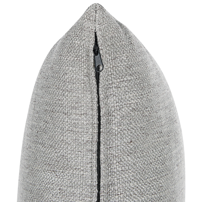 Beliani - SIGTUNA - Driezitsbank - Lichtgrijs - Polyester