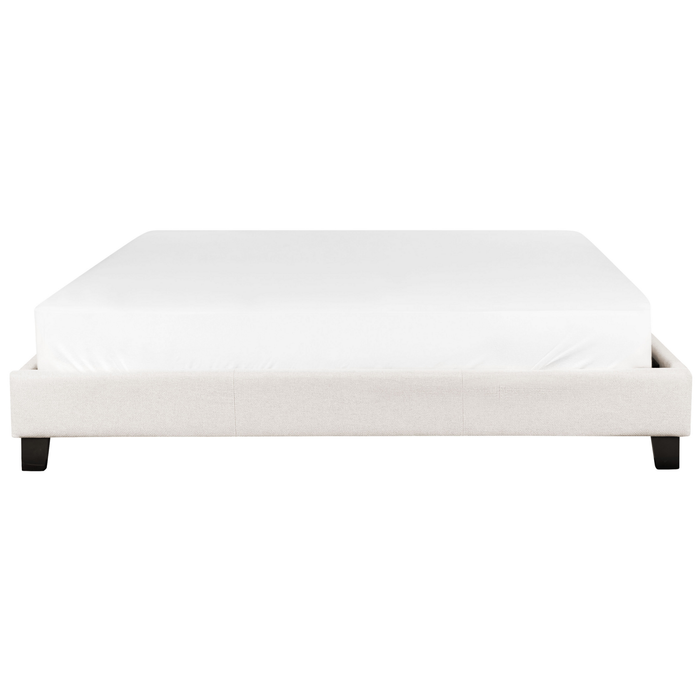 Beliani-ROANNE -Tweepersoonsbed-Lichtbeige-180 x 200 cm-Polyester