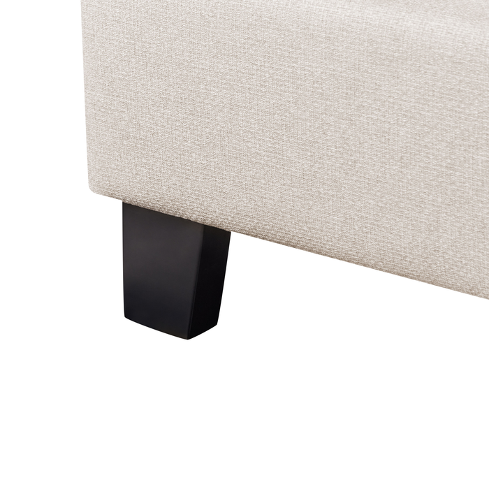 Beliani-ROANNE -Tweepersoonsbed-Lichtbeige-180 x 200 cm-Polyester