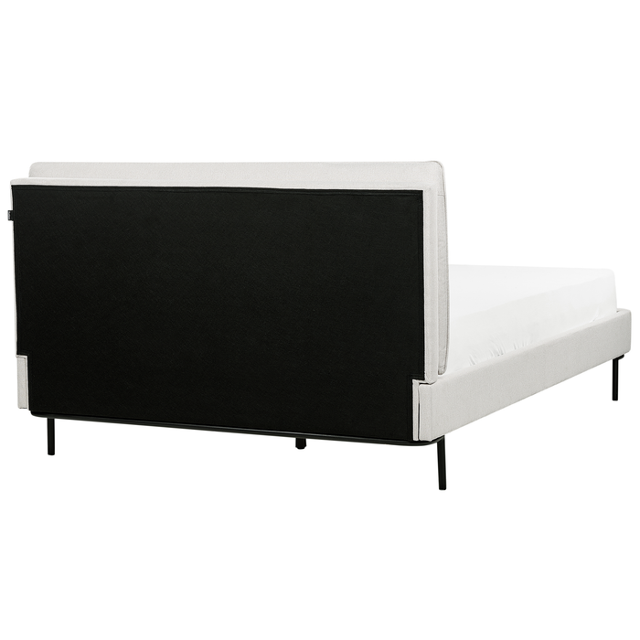 Beliani-CORIO-Tweepersoonsbed-Lichtgrijs-140 x 200 cm-Polyester