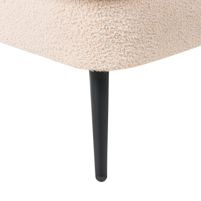 Beliani - ALLIER - Chaise longue - Lichtbeige - Rechterzijde - Bouclé