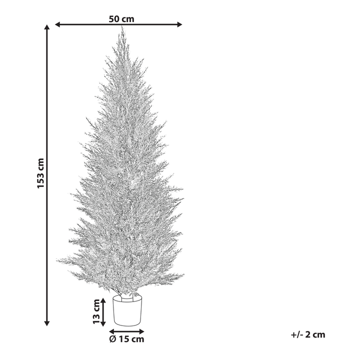 Beliani - CEDAR TREE - Kunstplant - Groen - 153 cm - Synthetisch