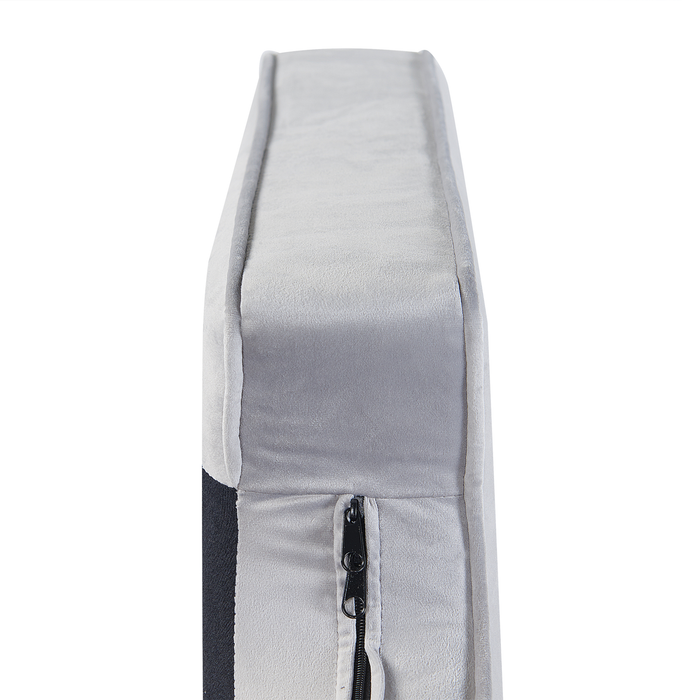 Beliani - ALLIER - Chaise longue - Lichtgrijs - Rechterzijde - Fluweel